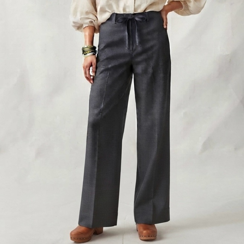90’s Wool EVAN PICONE Charcoal Minimalist Trouser Dark Academia Unlined Pant
